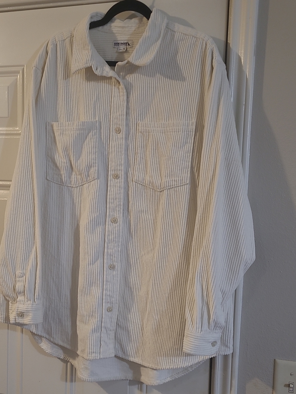 NWOT  Eddie Bauer Red Corduroy Shirt Top Xl